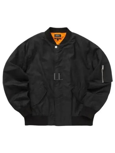 Hamilton Washed Cotton Bomber Jacket Black - A.P.C. - BALAAN 2