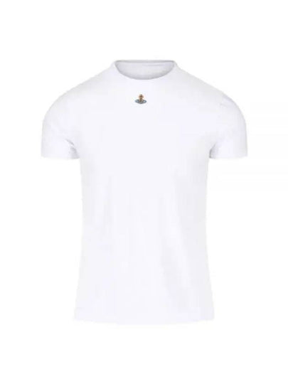 Embroided ORB Peru Short Sleeve T-Shirt White - VIVIENNE WESTWOOD - BALAAN 2