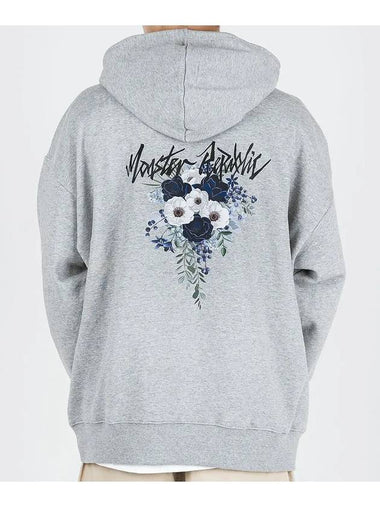 Movement Flower Midnight Blue Hoodie Gray - MONSTER REPUBLIC - BALAAN 1