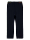 Fluid Drill Web Detail Straight Pants Navy - GUCCI - BALAAN 4