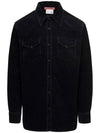 Corduroy Button Up Long Sleeve Shirt Black - ACNE STUDIOS - BALAAN 1