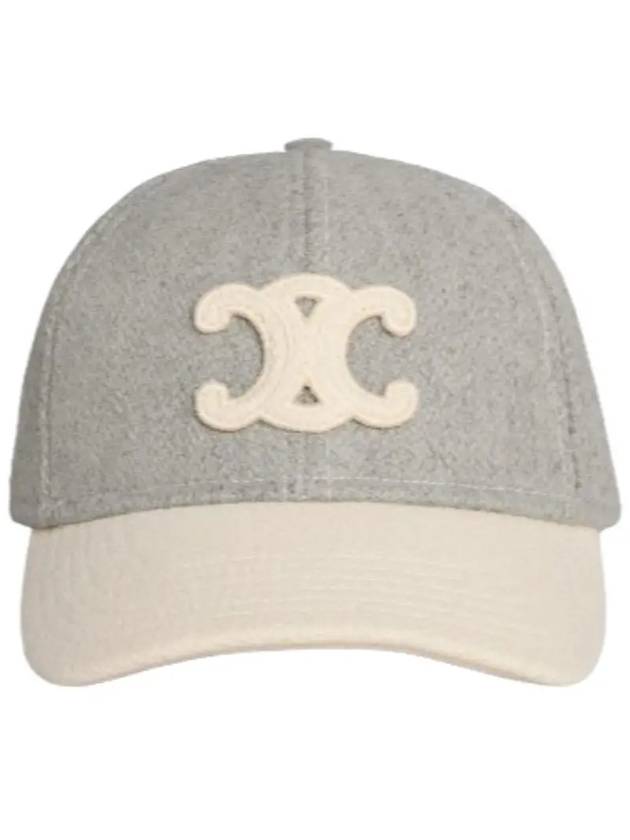 Triomphe Wool Ball Cap Vanilla Grey - CELINE - BALAAN 2