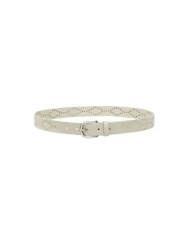 Liliana Studded Leather Belt Chalk Silver - ISABEL MARANT - BALAAN 2