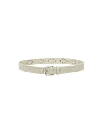 Liliana Studded Leather Belt Chalk Silver - ISABEL MARANT - BALAAN 1