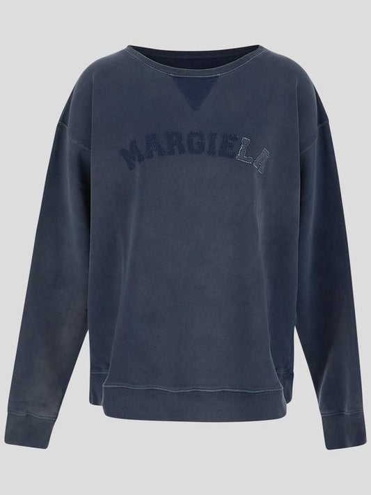 Oversized Fit Logo Sweatshirt Blue - MAISON MARGIELA - BALAAN 2