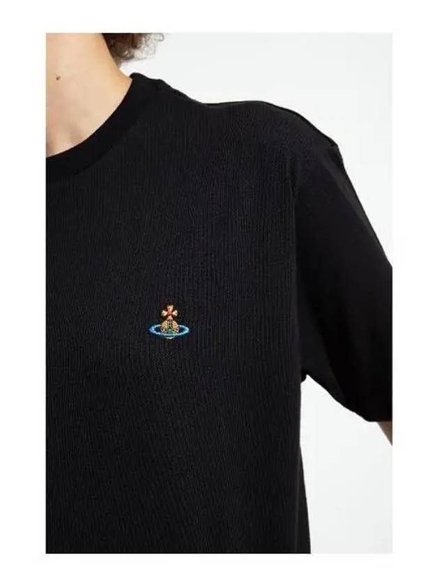 3G010013 J001M GO N401 ORB embroidered logo black short sleeve - VIVIENNE WESTWOOD - BALAAN 2