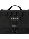 Army Logo Print Nylon Messenger Bag Black - BALENCIAGA - BALAAN 9