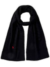 Pony Cable Knit Scarf Black - POLO RALPH LAUREN - BALAAN 2