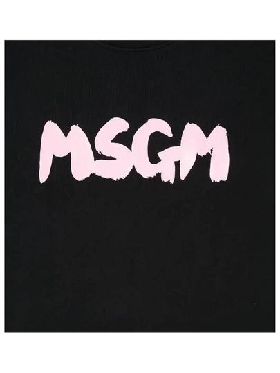 Kids Pink Painting Logo Sweatshirt Black - MSGM - BALAAN 2