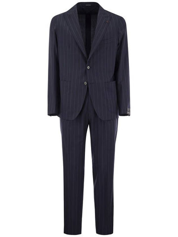 Pinstripe suit in wool and silk - TAGLIATORE - BALAAN 1