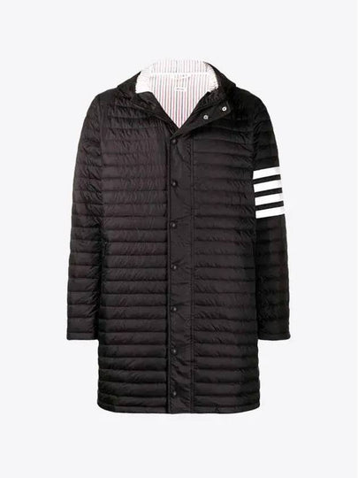 Men's 4 Bar Hooded Padding Black - THOM BROWNE - BALAAN 2