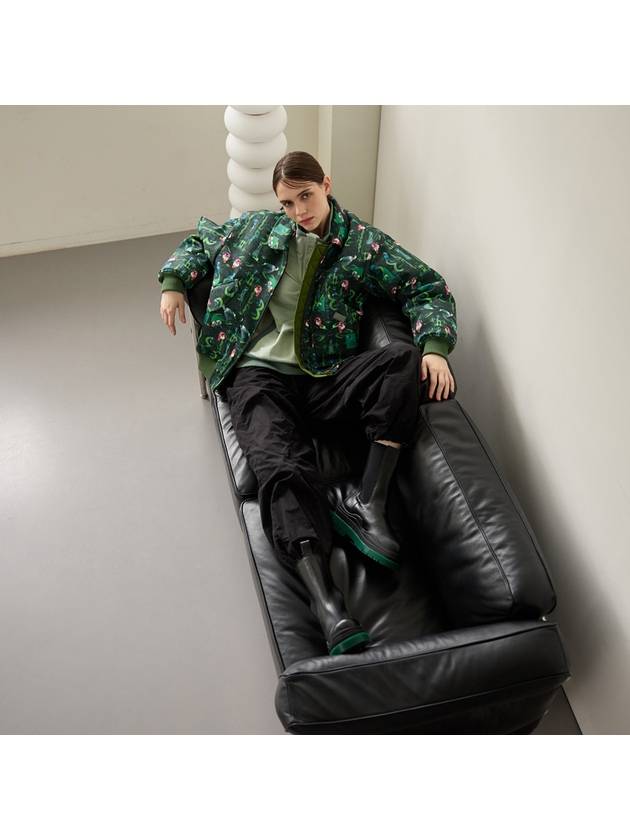 Digital Print Padded Bomber Jacket Green - FREAKS BY KIMTAEHOON - BALAAN 3