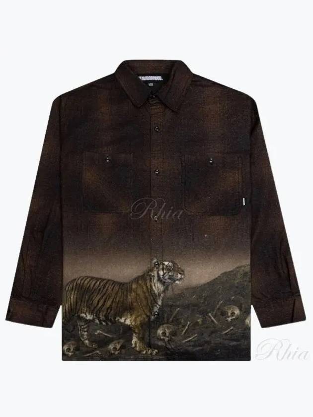 Tiger print VE SH LS CO 222BENH SHM01 BR long sleeve shirt - NEIGHBORHOOD - BALAAN 1