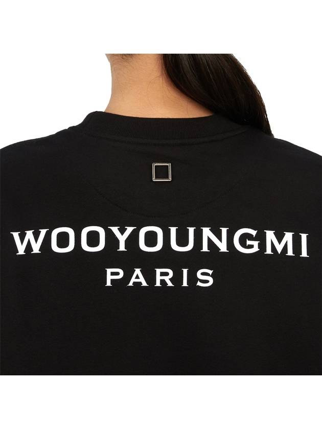 Women's Back Logo Sweatshirt Black - WOOYOUNGMI - BALAAN 9