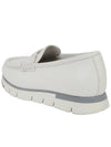 Women's Leather Loafers White - SANTONI - BALAAN 5