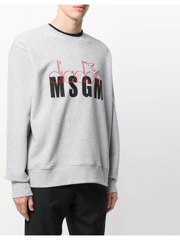 Logo Print Sweatshirt Grey - MSGM - BALAAN 5