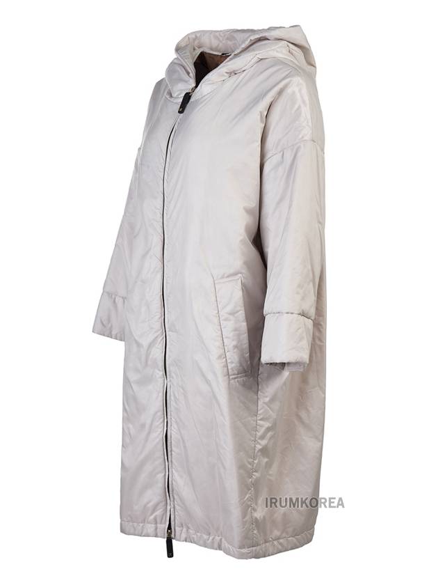 Women's GreenT Technical Canvas Zipper Hooded Jacket White - MAX MARA - BALAAN 3