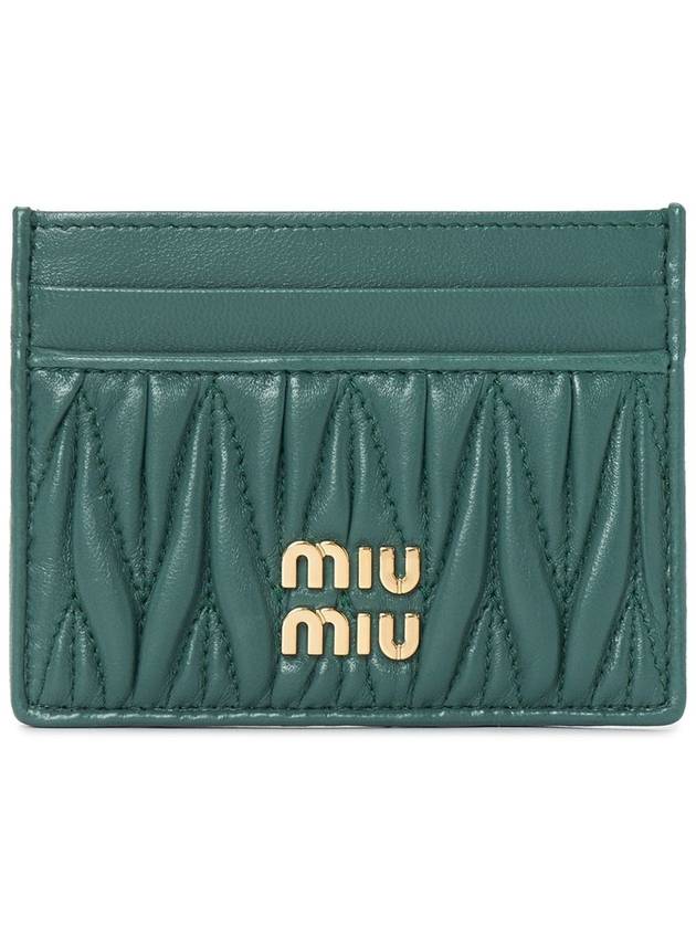 Materasse Nappa Leather Card Wallet Lagoon Blue - MIU MIU - BALAAN 2