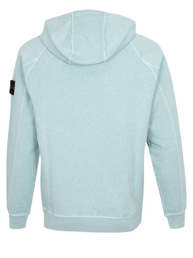 Malfile Fleece Garment Dyed Hoodie Aqua - STONE ISLAND - BALAAN 6