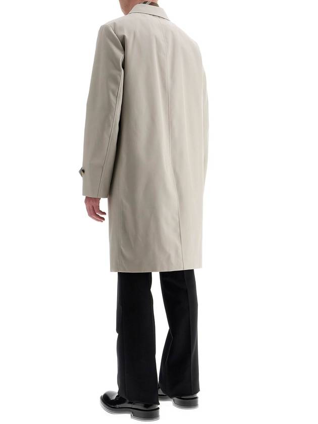 cotton blend car coat in mist - BURBERRY - BALAAN 3