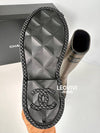 CC logo two tone rain boots rubber khaki black size 37 G45838 - CHANEL - BALAAN 6