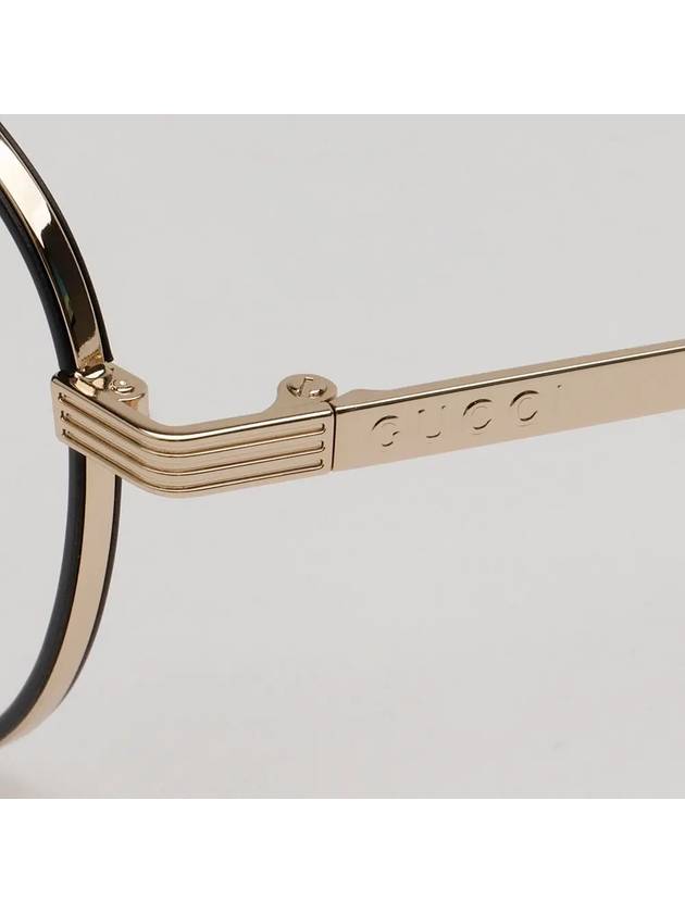 Eyewear Round Metal Eyeglasses Black Gold - GUCCI - BALAAN 10