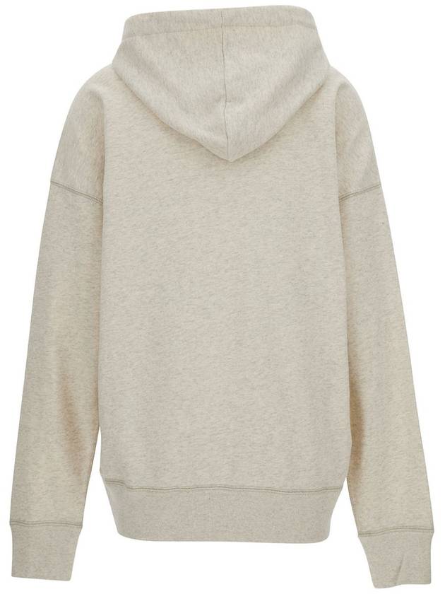 Mansel Logo Cotton Hoodie Ecru - ISABEL MARANT ETOILE - BALAAN 3