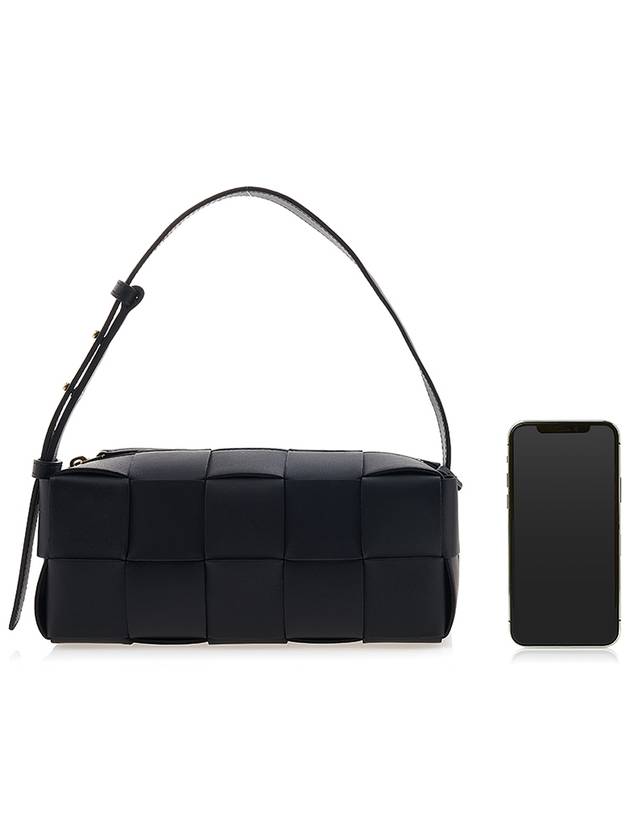 Brick Cassette Intrecciato Small Shoulder Bag Black - BOTTEGA VENETA - BALAAN 7