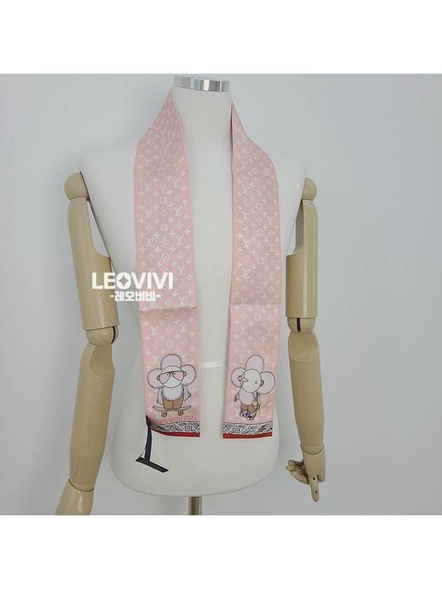 Monogram Vivienne Square Bandeau Twilly Petite Scarf Baby Pink M77402 - LOUIS VUITTON - BALAAN 6