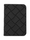 Intrecciato Flap Card Wallet Black - BOTTEGA VENETA - BALAAN 2