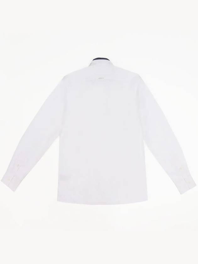 Collar point white cotton solid shirt SH136 - IKALOOOK - BALAAN 2