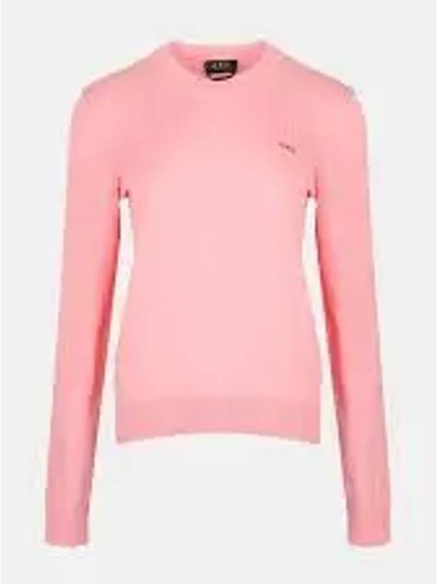 Embroidered Logo Knit Top Pink - A.P.C. - BALAAN 2