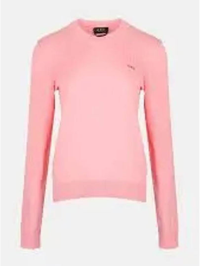 Embroidered Logo Knit Top Pink - A.P.C. - BALAAN 2