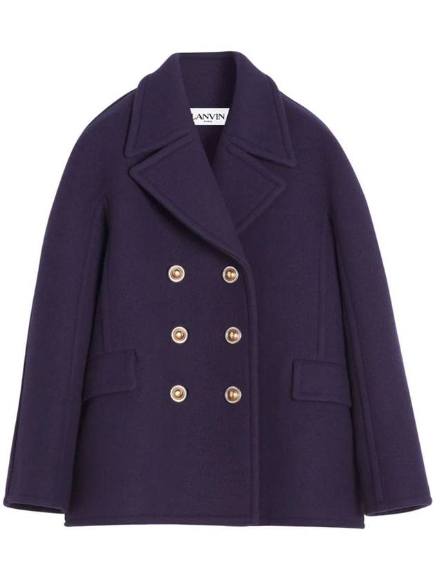 Lanvin Double-Breasted Peacoat - LANVIN - BALAAN 1