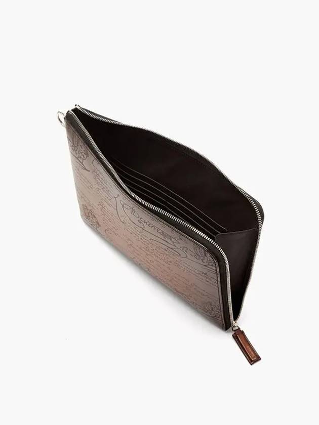 Nino GM Scritto leather clutch bag Kakao Intenso - BERLUTI - BALAAN 4