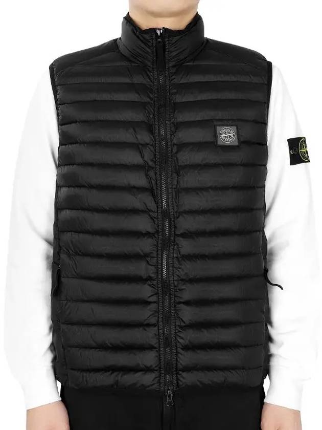 Loom Woven Chambers Recycled Nylon Down Padding Vest Black - STONE ISLAND - BALAAN 3