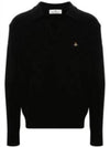 Football Polo Wool Knit Top Black - VIVIENNE WESTWOOD - BALAAN 2