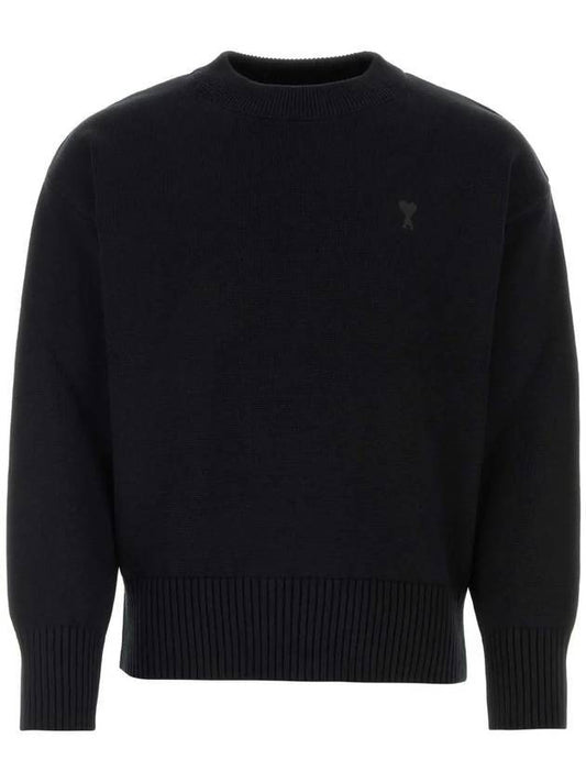 De Coeur Crewneck Knit Top Black - AMI - BALAAN 1