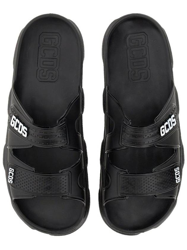 logo slippers black - GCDS - BALAAN 3