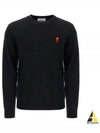 de Coeur Embroidery Crewneck Knit Top Black - AMI - BALAAN 2