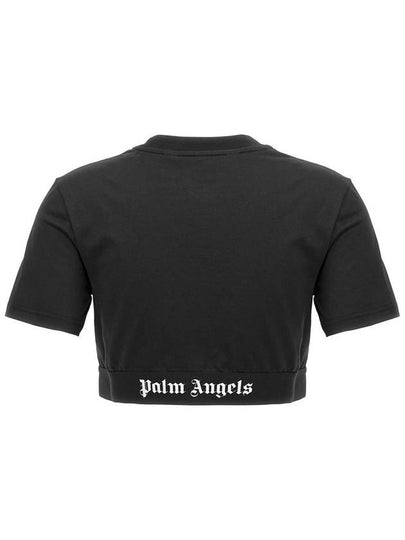 Palm Angels 'Classic Logo Tape' Cropped T-Shirt - PALM ANGELS - BALAAN 2