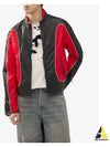 Nylon Jacket Contrast Detailing Red Black - DIESEL - BALAAN 2