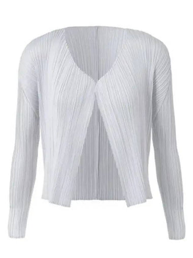 PLEATS PLEASE PP48 JO106 10 Pleated Basic Cardigan - ISSEY MIYAKE - BALAAN 1