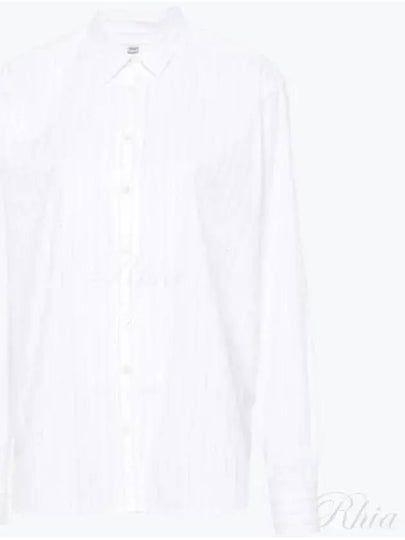 Signature Cotton Shirt White - TOTEME - BALAAN 2