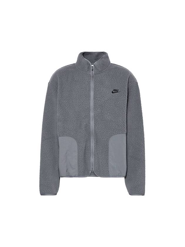 Club Fleece Winterized Zip-Up Jacket Iron Grey - NIKE - BALAAN 1