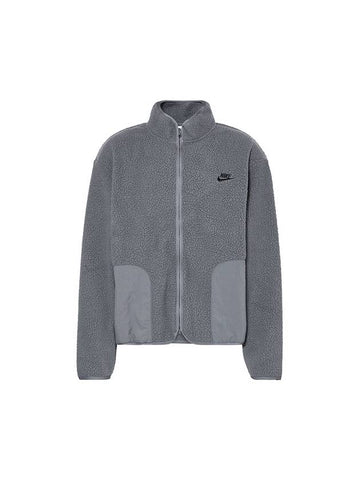 Club Fleece Winterized Zip-Up Jacket Iron Grey - NIKE - BALAAN 1