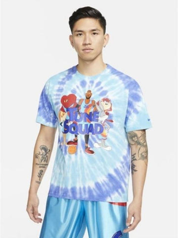 01DH3824100X LebronSpace Jam Tie Dye TShirtBlue - NIKE - BALAAN 1