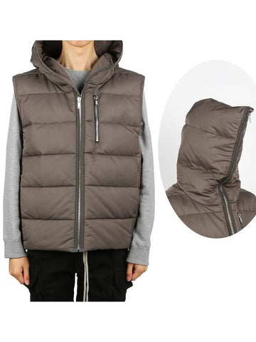 Gimp Down Vest Brown - RICK OWENS - BALAAN 1