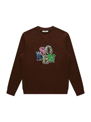 Logo Graphic Sweatshirt Brown - SOLEW - BALAAN 1