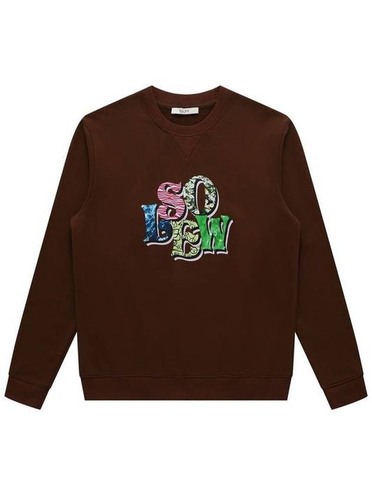 Logo Graphic Sweatshirt Brown - SOLEW - BALAAN 2